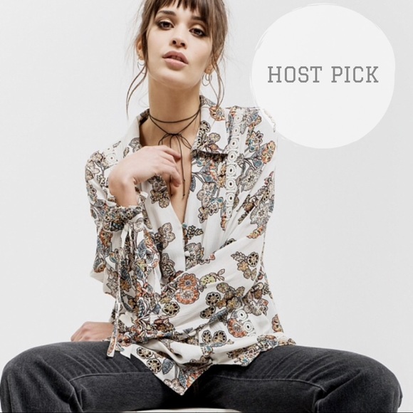 Blu Pepper Tops - DANNA BOHO RUFFLE TIE TOP